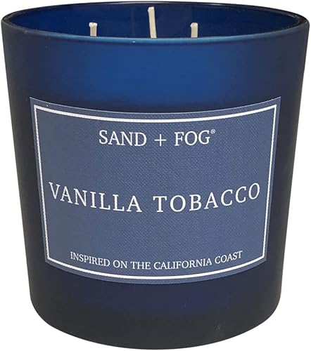 Miniatura 2 de Sand + Fog Velas perfumadas  Tabaco de vainilla  Aromas y tamaños adicionales  3 mechas 100% algodón sin plomo  Velas de lujo para ambientar