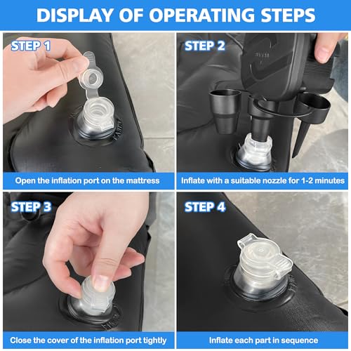 Colchão de ar SUV, cama de acampamento, colchão de carro, assento traseiro, cama de ar portátil dobr