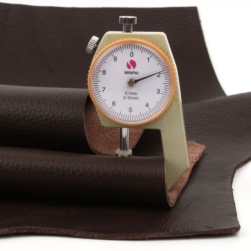 Pièce en Cuir tanné végétal en Cuir véritable Peau de Vache Marron foncé pour Bricolage Ceinture Portefeuille canapé siège de Voiture Tissu en Cuir de Vachette