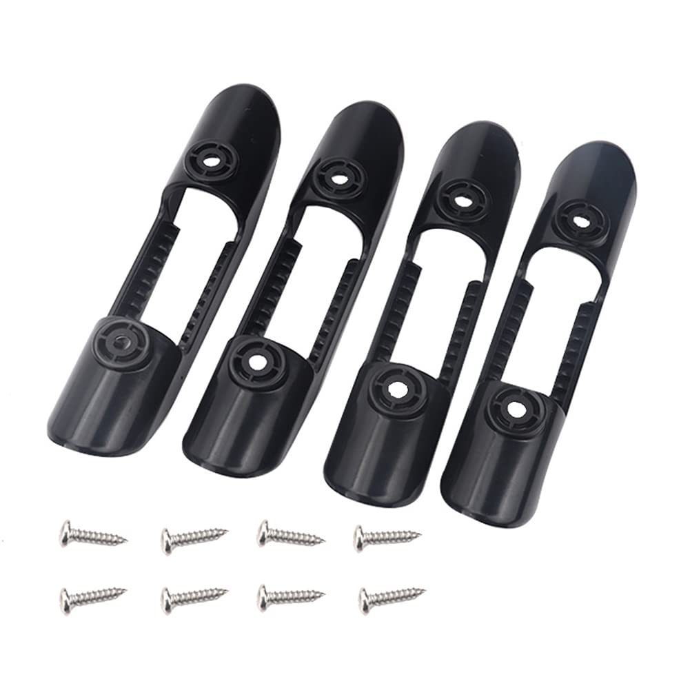 Cnfang4 Black 4Pcs Universal Kayak Paddle Holder Clip Fishing Net Clip, ABS Plastic Kayak Paddle Holder Including Screws Compatible With All Types Of Boats, Kayaks