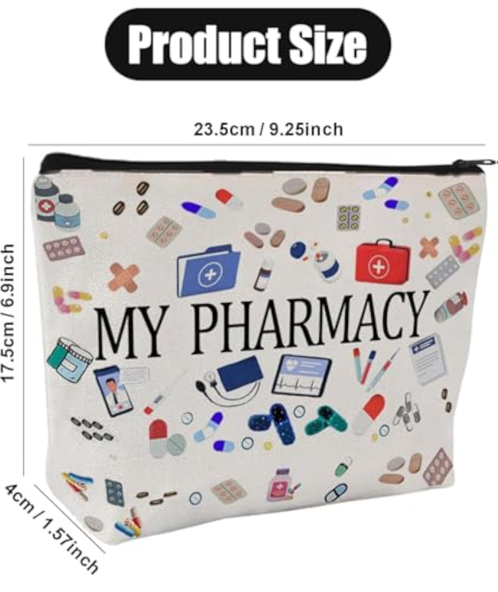 Compact Medicine Pouch for Travel, Brown