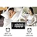 FUHONGYUAN Digital Alarm Clock Radio, Alarm Clocks for Bedrooms with AM/FM Radio, 1.6 Inch White Digit Display with Dimmer, Dual Alarm, Snooze, Sleep Timer (White)
