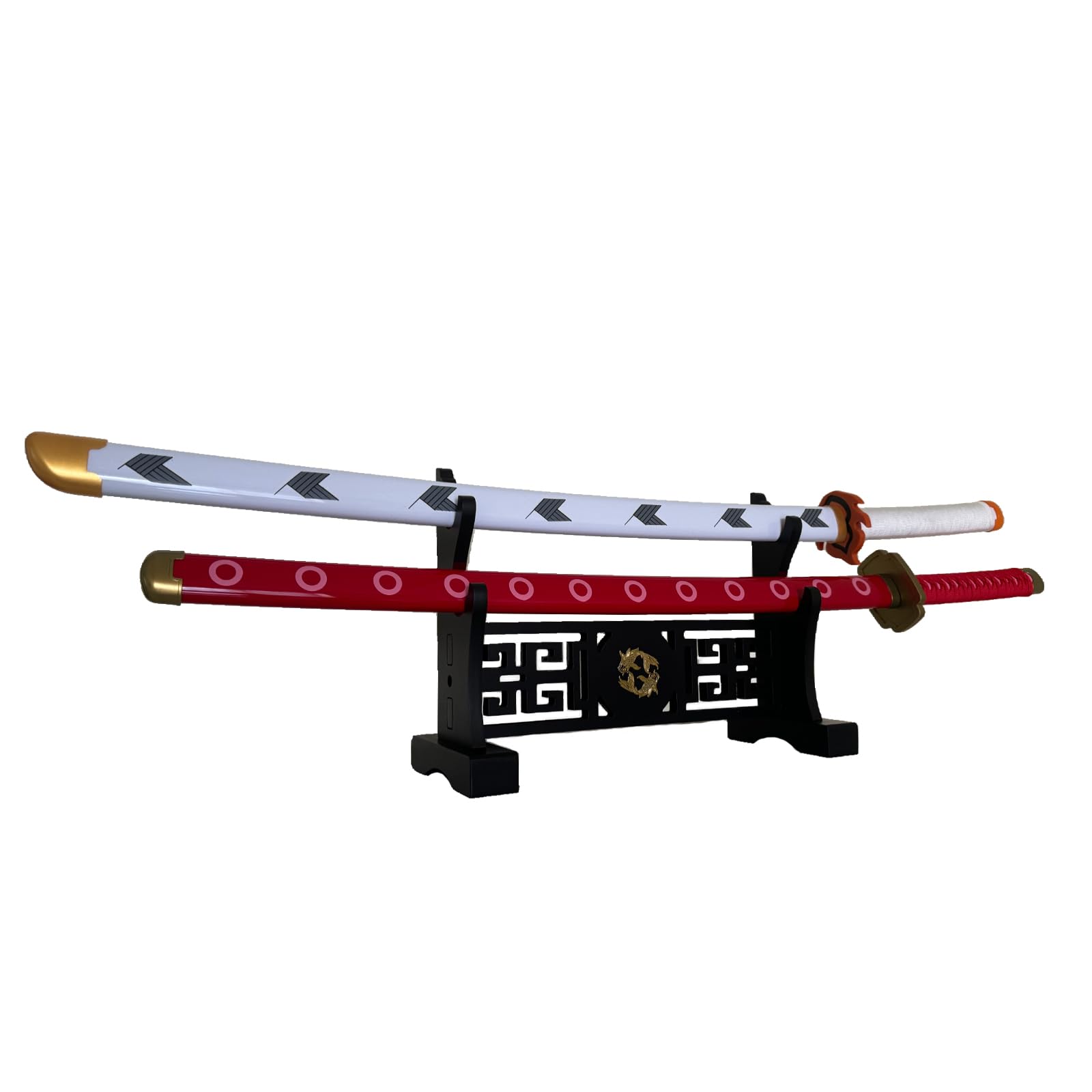 Porta katana samurai spada espositore Rack Bacchetta Wakizashi Velluto imbottito zoro spada Cosplay Arma Display Stand 2 livello