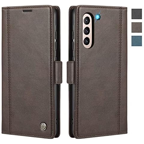 Galaxy S21 5G Phone Case for Samsung Galaxy S21 Case Premium Wallet Leather Magnetic Flip Case Cover S21 5G Case Kickstand 360 Degree Full Body Shockproof Protective Cover for Samsung S21 Case Shell Cover