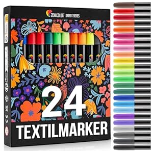 Zenacolor Expert Series 24 Textilmarker Waschmaschinenfest