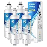 ICEPURE Refrigerator Water Filter, Compatible with LG LT700P, ADQ36006101, KENMORE 46-9690, 9690, ADQ36006102, WSL-3, LFXS30766S, LFXC24726D, LFXC24726S, LFXS24623S, ADQ36006101-S, RWF1200A, Pack of 4