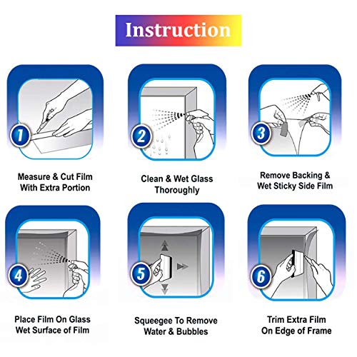 Holographic Decorative Iridescent Window Film Adhesive Glass Film Chameleon Rainbow Effect For Home Decal Diy Christmas Party Decoration, 17.7Inch X 10Feet, Cool Color #TOP7