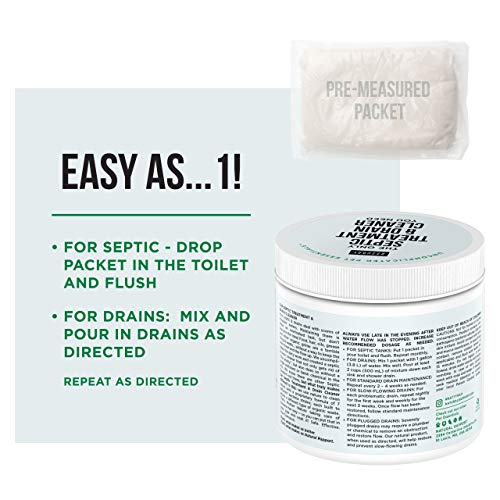 Drain and Septic Tank Cleaner Treatment - Natural Rapport - Professional Strength Holding Tank & Drain Cleaner For Home and RV (Liquid & Packets) (12 Count) - Thumbnail 3