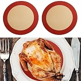 Silicone Baking Mats - Food Grade - for Pastry Bun Cookies Fondant - Non-Stick Easy Clean - 2Pack 8"