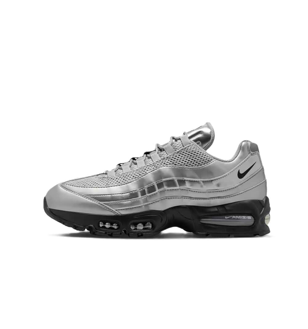Nike Air Max 95 Big Bubble Mens Running Shoes (Metallic Silver/Black/Black)