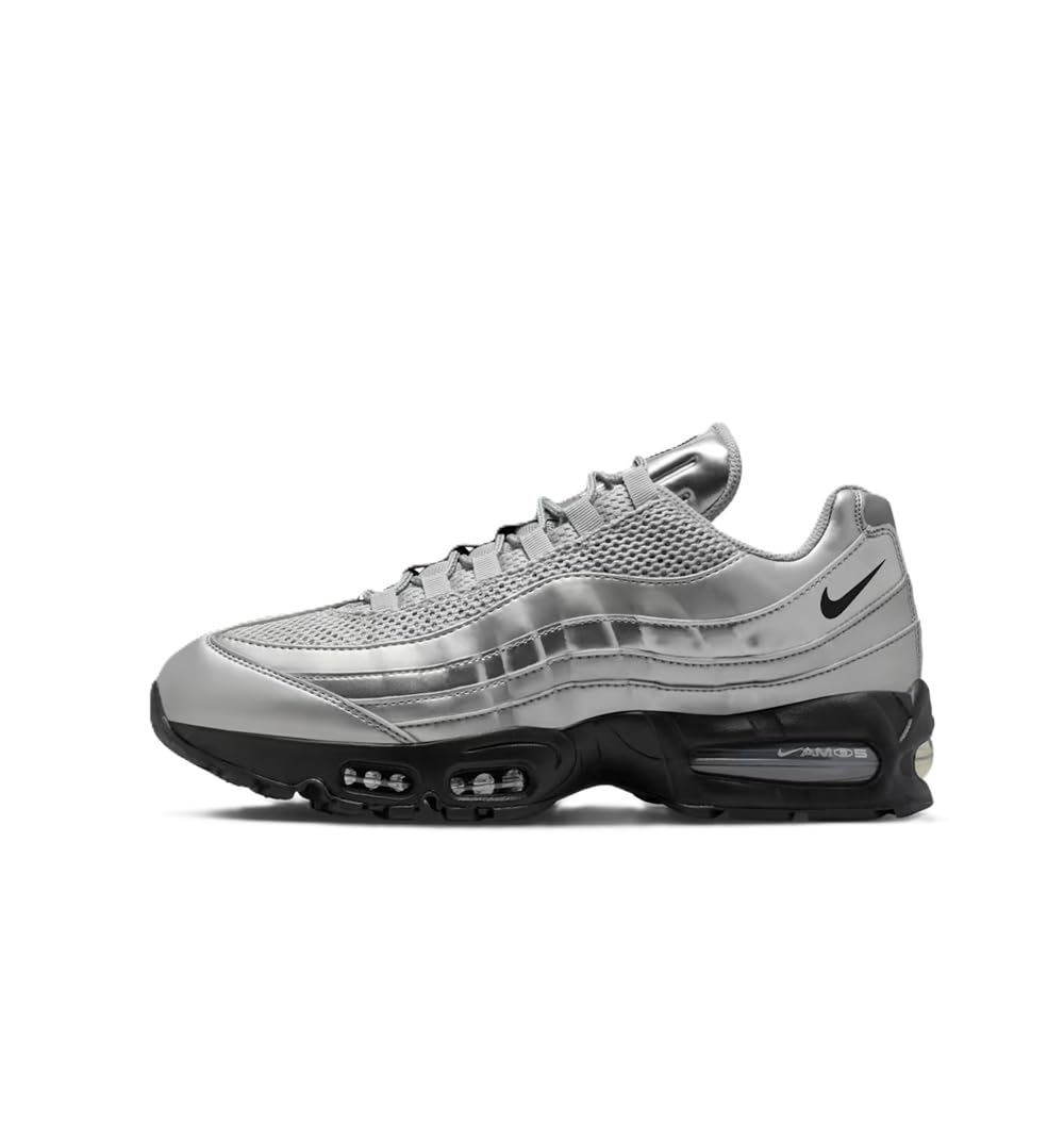 Air Max 95 Big Bubble Mens Running Shoes (Metallic Silver/Black/Black)
