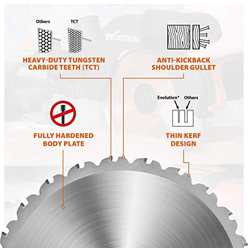 Scie à onglet mixte R210CMS Evolution Power Tools 210mm avec lame orange - 8
