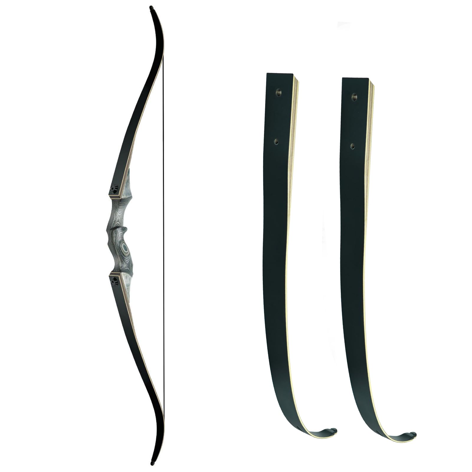 Black Hunter Takedown Recurve Bow 35lbs & Black Hunter Original Takedown Recurve Bow Limbs Replacement 45lbs, Right Hand