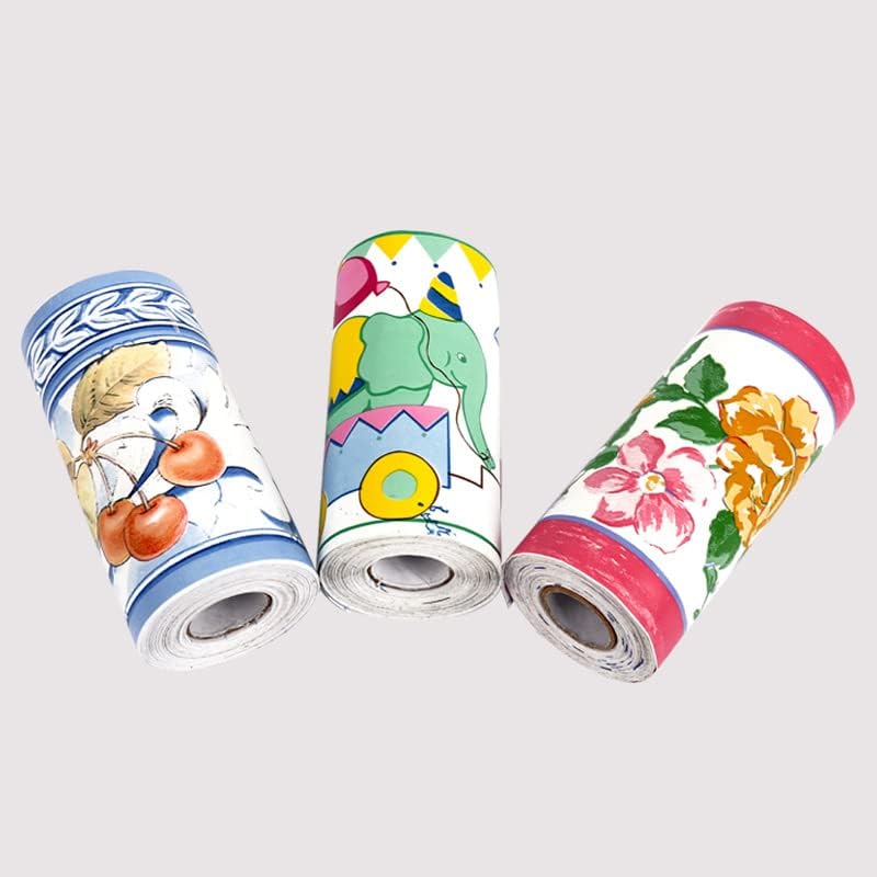 Self-Adhesive 3D Wallpaper Border， Self Adhesive PVC Border DIY 10cmx10m Multicolor Bathroom Kitchen(B3208)