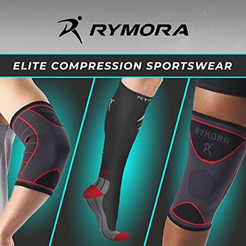 Rymora Calf Compression Sleeves for Women & Men - Support Leg Sleeves Legs Pain Relief, Footless Socks for Fitness, Running, and Shin Splints Support