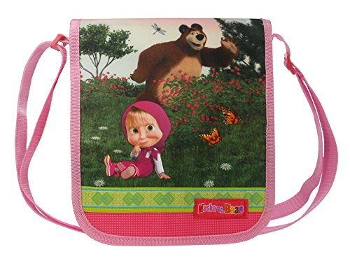 Masha and the Bear Shoulder Bag for Girls, 24 x 21 x 5 cm, Fuchsia