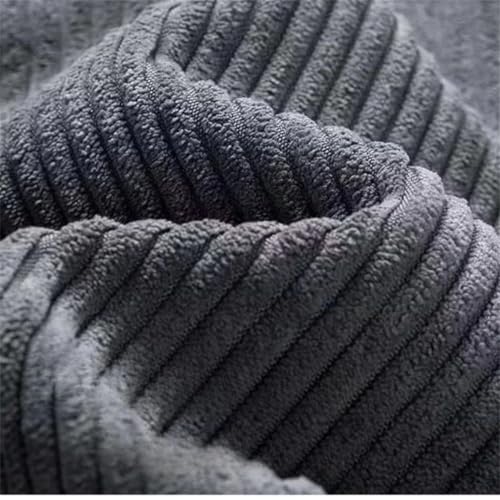 Men's Vintage Winter Fleece Corduroy Sweatpants Thick Thermal Straight Pants with Zipper Pockets4