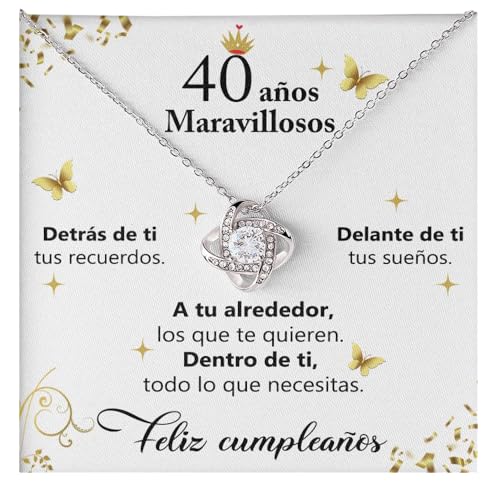 Colar para mulher aniversário primeira comunhão, graduação, confirmação - presente ideal para mulher - estojo com DEDICATORIA incluído, Ouro, Zircónia cúbica