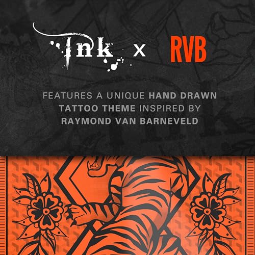 Target Darts Raymond Van Barneveld Ink Design No.6 Dart Flights & Intermediate (41mm) Shafts Stems - 9 Flights and 9 Shafts in Total - Image 4