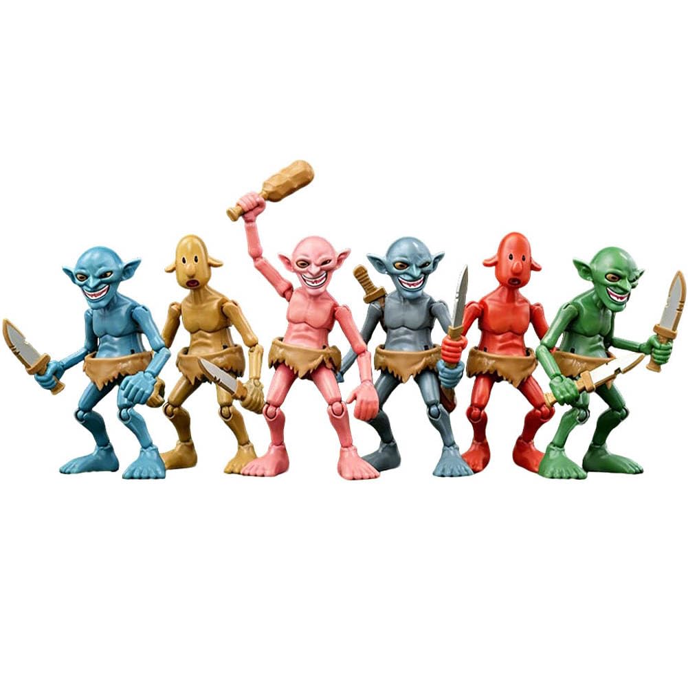 Zhongkaihua Goblin figurka 12 cm zestaw montażowy model Goburin-san figurka z wymiennymi akcesoriami model PCW pulpit kolekcjonerska dekoracja domu