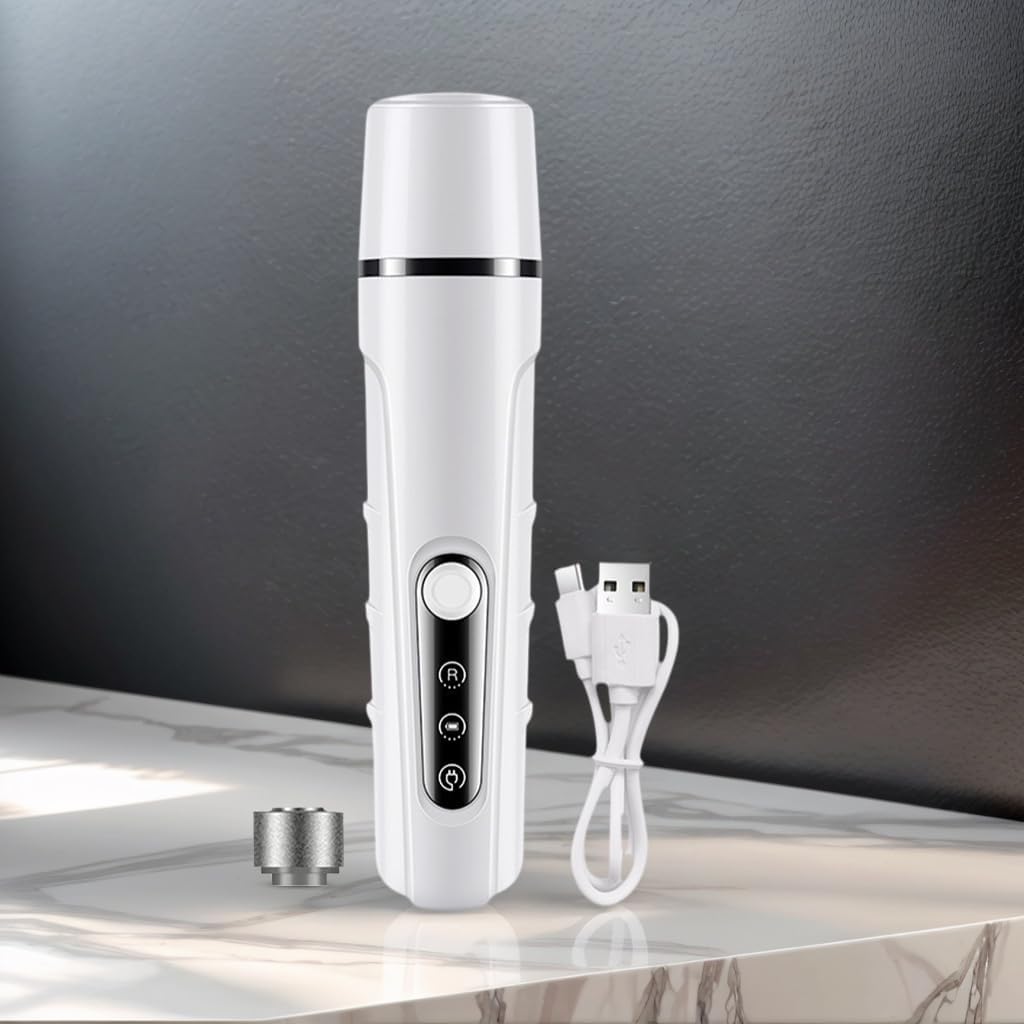 Cortauñas para Mascotas, Lima de uñas for Perros – con Luces LED eléctrica for Recargable por USB Cabezal Repuesto