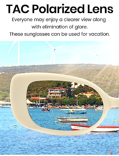 Image of Veda Tinda Vision Rectangle Sunglasses Men Tinted Polarized Big Square Retro 90s Vintage y2k Glasses for Women UV Protection