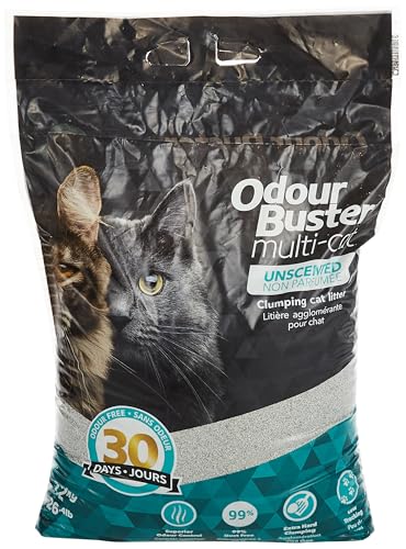 Odour Buster Multi-Cat Clumping Cat Litter Unscented 12kg