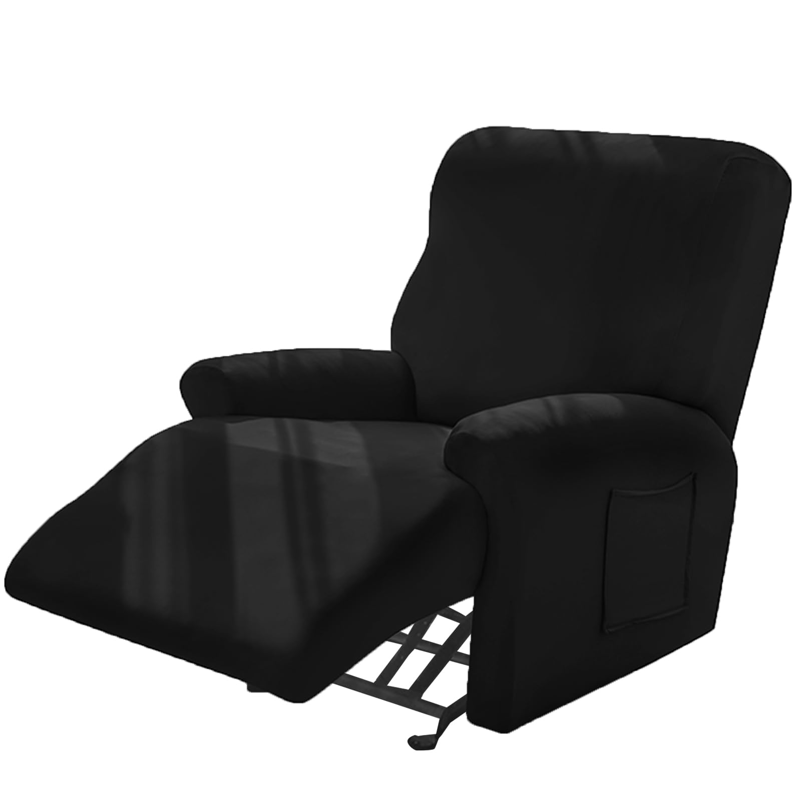 Alishomtll 4 Pieces Recliner Chair Covers, Stretch Recliner Sofa Covers with 2 Side Pockets