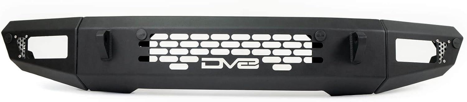 DV8 Offroad OE Plus Series Front Bumper Compatible with 2021-2026 Ford Bronco | Multiple Light Mounts | Compatible with OEM Skid Plate, 360° Camera, & Sensors | Reinforced D-Ring Mounts