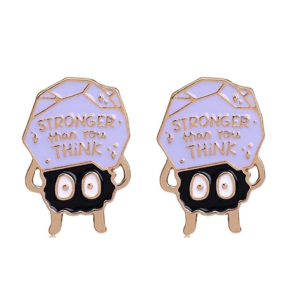 Kopida 2PCS Funny Brooches Pin Stronger Soot Sprite Enamel Pin Lapel Collar Pins Brooch Badge Backpack Hat Jewelry Accessories Gift for Friend