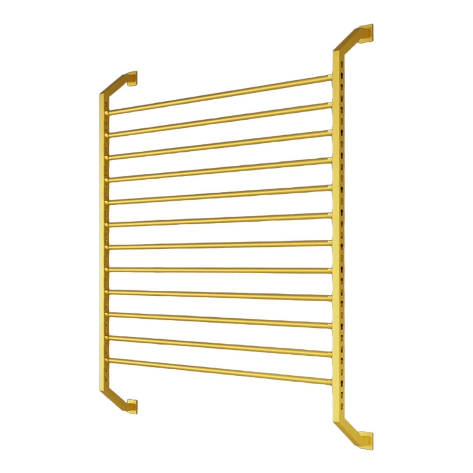 Estante de almacenamiento de tela multiusos de pared de 160 cm con acabado dorado elegante