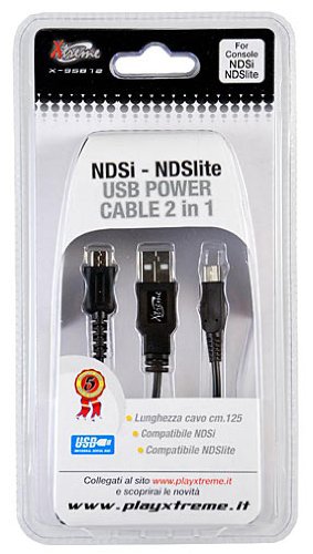 Il cavo è lungo cm 125. DSi NDSLite USB Power Cable 2 in 1 - XT