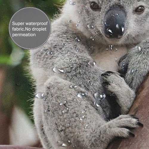 Rideau de douche koala en polyester premium avec 12 œillets inoxydables durables - 7