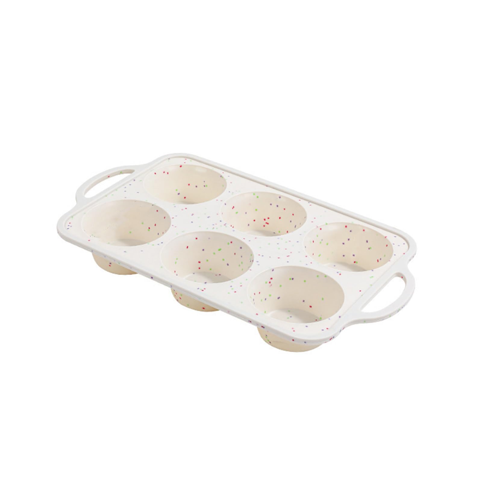 Tsophreniq French Muffins Cupcake Bakeware Dishwasher Safe Nonstick Silicones Baking Mold with 6 Cups for Home Cooking Silicones Muffins Pan