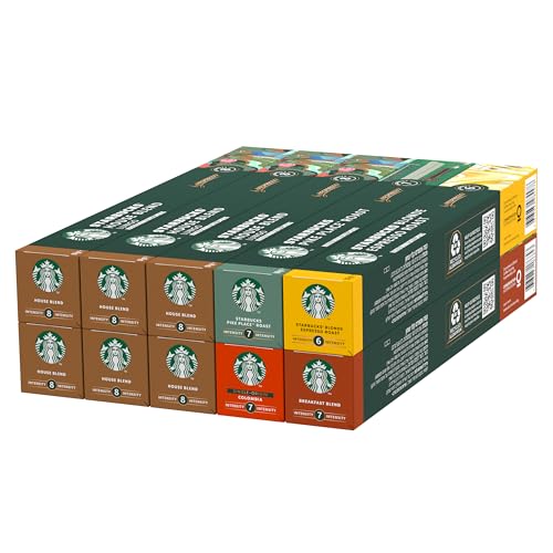 STARBUCKS Paquete Variado House Blend de Nespresso, Cápsulas de Café 10 x 10 (100 Cápsulas) - Exclusivo en Amazon