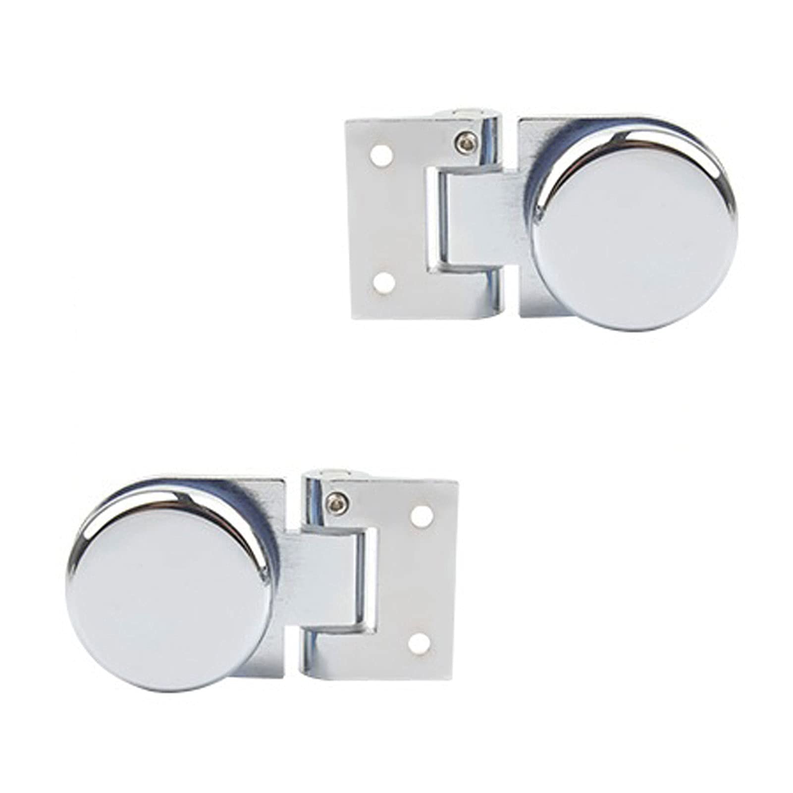 2 Pieces of Frameless Glass Door Hinges Wine Cabinet Display Cabinet Embedded Side Mounted Glass Door Hinges(Single Sided)