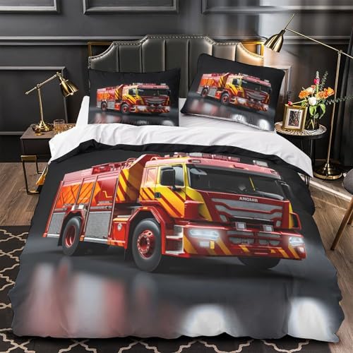 Housse de couette Pompiers 200x200 cm, cadeau idéal pour passionné - 2