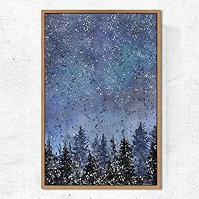 SIGNWIN Framed Canvas Wall Art Pine Tree Canvas...