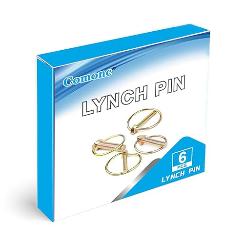 Miniatura 21 de Juego surtido de 30 pasadores de linchamiento con anillo, pasador de linchamiento resistente para tractores agrícolas, remolques, cortacésped, 1/4