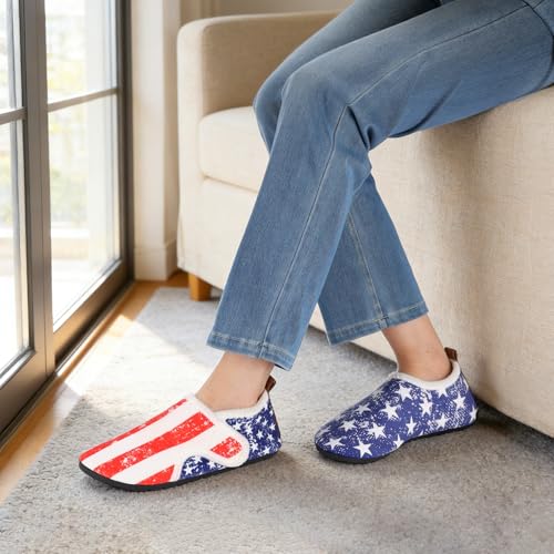 Image of Ibeauti Women Mens House Slippers Lightweight Comfy Barefoot Slipper Socks Rubber Sole House Shoes for Indoor /Outdoor Bedroom Travel