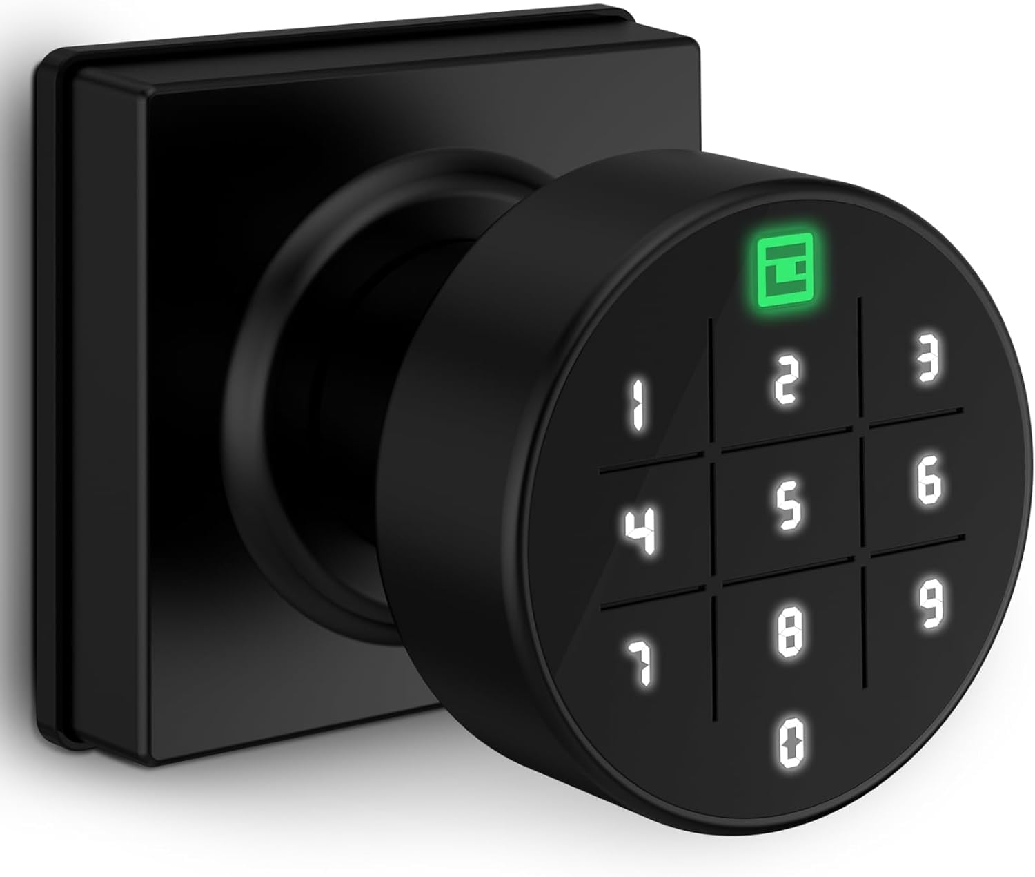 GeekTale Smart Keypad Door Lock, Electronic Digital Door Lock with Code, Smart Door Knob with Keypad, Black