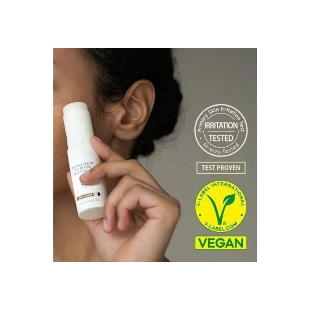 Skinkura White Truffle Double Serum Multi Balm – 3 w 1, nawilżający i rozjaśniający, przeciw starzeniu się do twarzy, szyi i oczu – wegański, hipoalergiczny, luksusowa pielęgnacja skóry 10 g