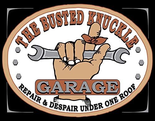 Busted Knuckle Garage BKG-21 12" X 16" Rectangular BKG Tin Shop Sign