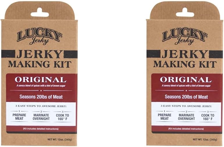 Lucky Beef Jerky DIY Original Easy Making Spice Marinade Seasoning Kit, Wild Game, 12 Oz (Pack of 2)
