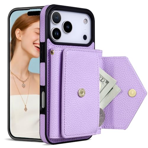 Étui portefeuille iPhone 17 Pro avec porte-cartes contre les oublis