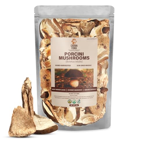 Dried Porcini Mushrooms, 3oz pack of Dried Mushrooms for cooking, Long Shelf Life Porchini Mushroom for Chefs and Home Kitchens, Natural Dry Mushrooms Carefully Packaged to Preserve Freshness