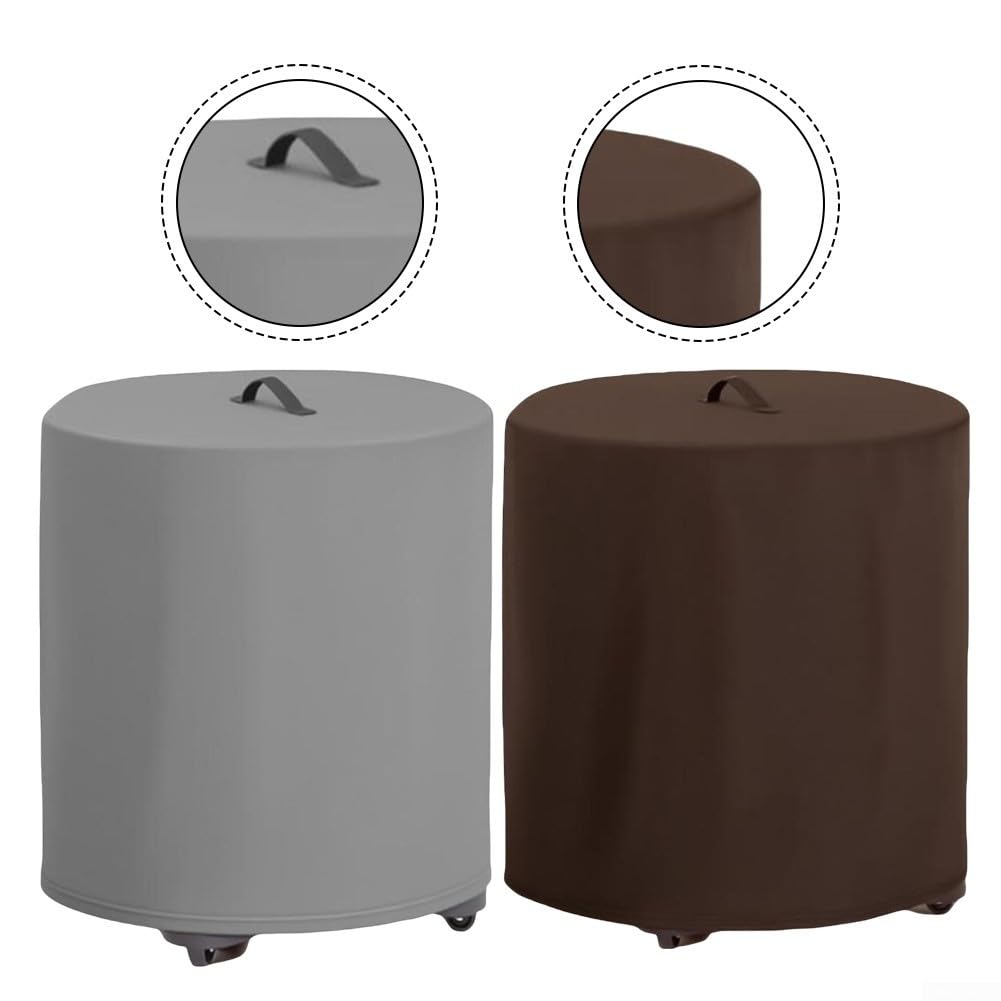 Staubsauger-Abdeckung für nasse und trockene Geschäfte, staub- und wasserabweisendes 210D-Oxford-Gewebe, verstellbarer Kordelzug für sicheren Sitz und praktischer Griff (Kaffeebraun 41 x 53 cm)