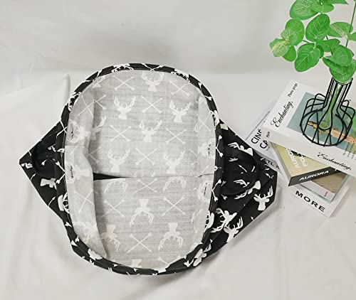 Image of Kids Laundry Hamper Clothes Gift Basket Storage Laundry Baskets Organizer Bin with Handles for Nursery Room (Deer)