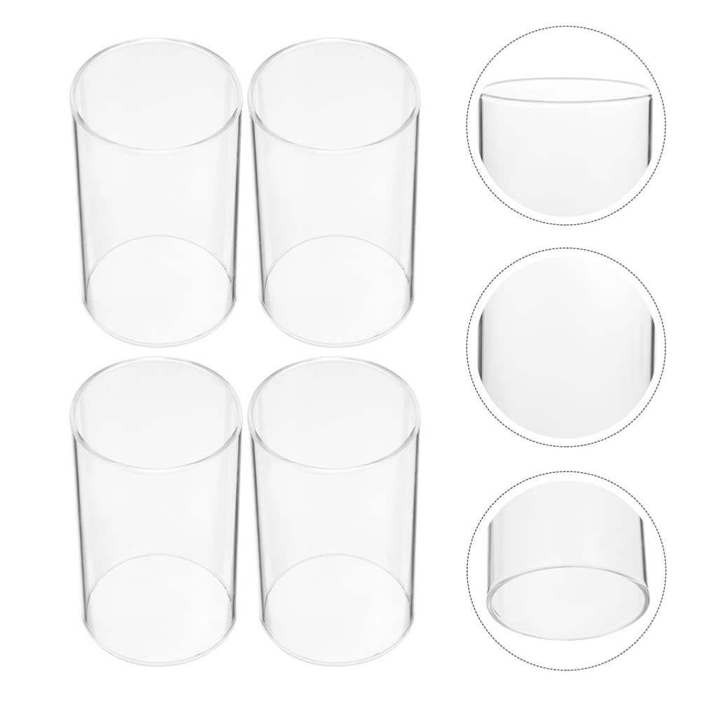 Portacandele trasparente Copri candele in trasparente Maniche: 2 pezzi Chandelier Socket Covers Cilindro Aperto Vasi Lampade Shades Sostituzione Portacandele Chiaro