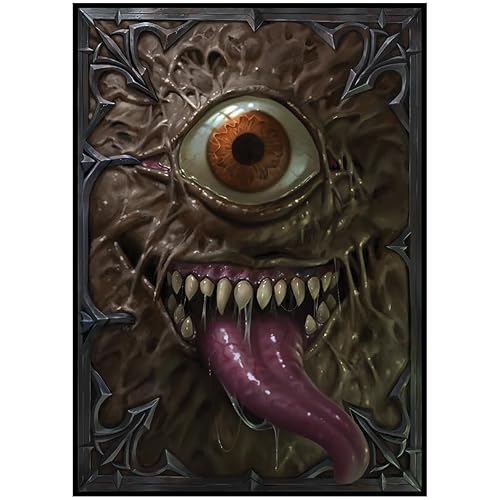 Fantasy North - Book of Fiends - Spell Book Series I - 100 Textured Matte TCG Card Sleeves - Fits Magic MTG Commander Pokemon and Other Card Games - Playing Card Sleeves